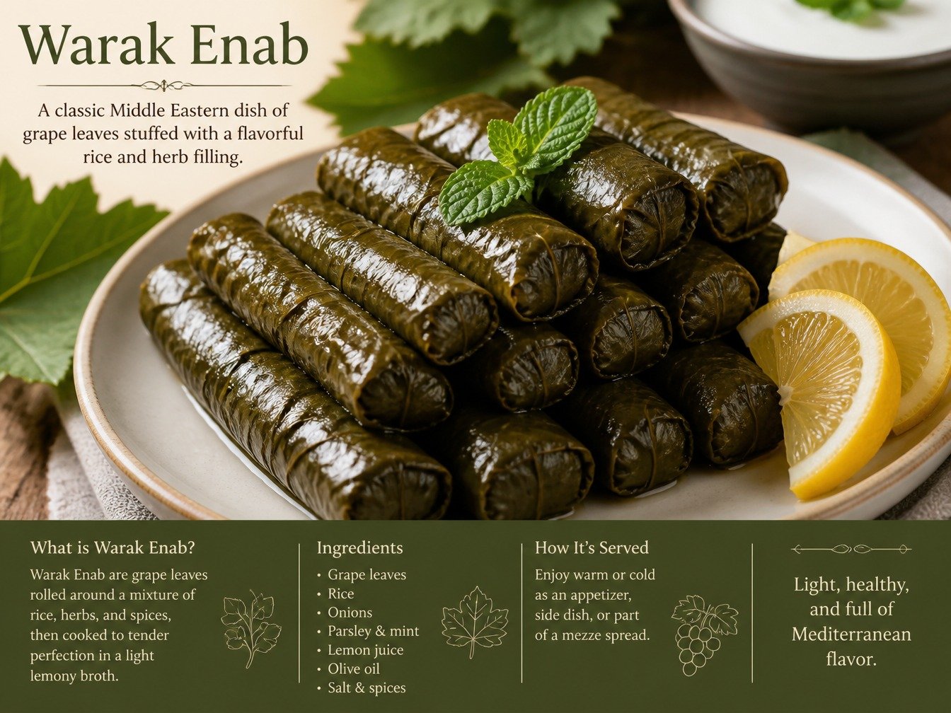 Warak Enab: The Patience Dish of Stuffed Grape Leaves